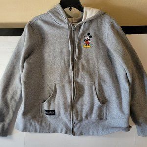 Mickey Mouse Walt Disney Zip-Up Hoodie Disney Parks 1X